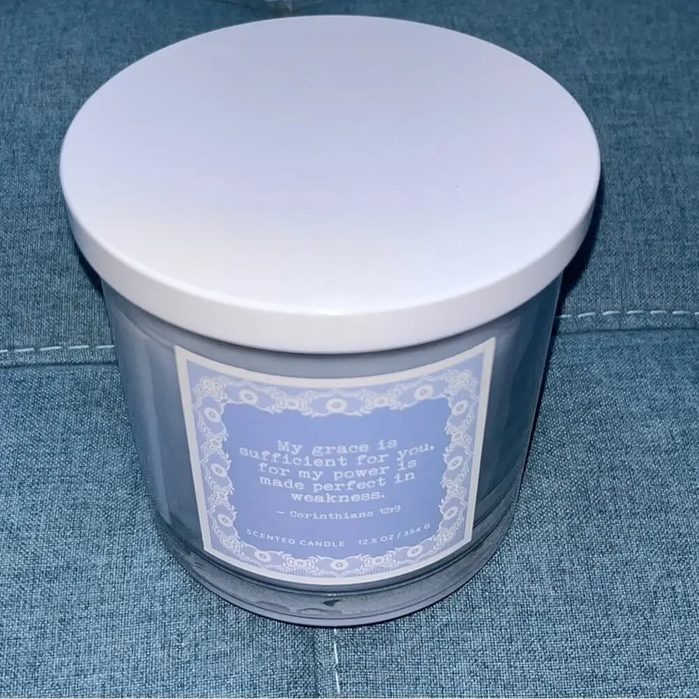 NEW! Western Brook Sea Breeze Jar Candle 12.5 oz with Corinthians 12:9
